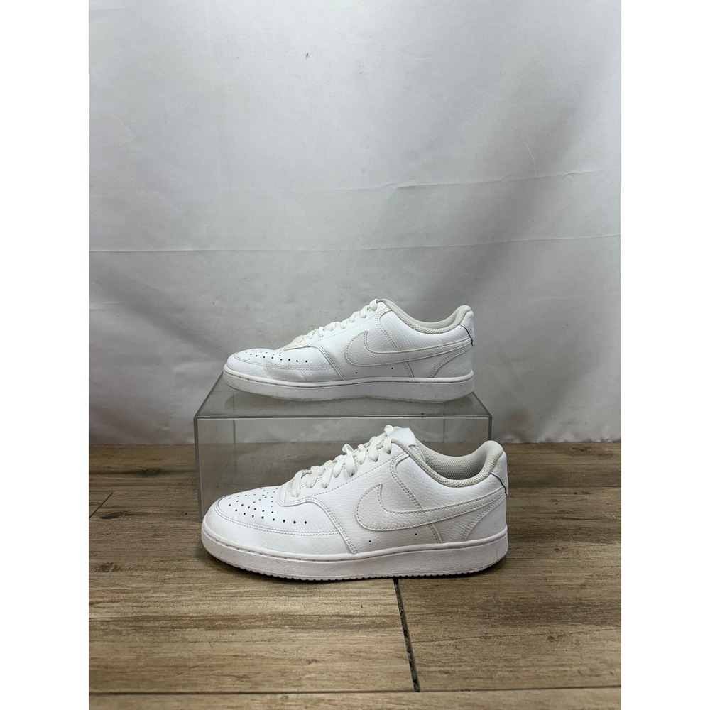 Nike Court Vision Low Sneakers‎ White Leather Casual Shoes Women's - Picture 2 of 10